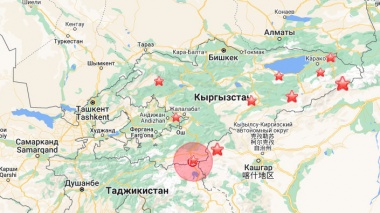 На кыргызско-таджикской границе произошло землетрясение силой 4 балла