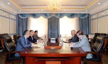 Встреча Сироджиддина Мухриддина с послом США в Таджикистане