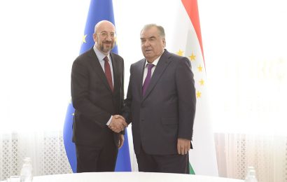 Президент Республики Таджикистан Эмомали Рахмон провел встречу с Председателем Европейского Совета Шарлем Мишелем