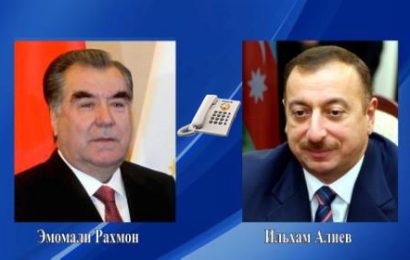 Президент Таджикистана провел телефонный разговор с Президентом Азербайджана