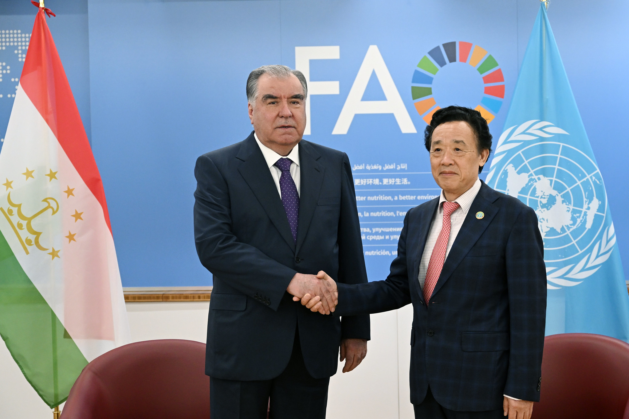 Президент Республики Таджикистан провел встречу с генеральным директором FAO