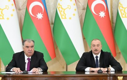 Заявление для прессы Президента Республики Таджикистан по итогам переговоров с Президентом Азербайджана