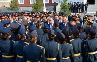 Пешвои миллат Эмомалӣ Раҳмон бинои Факултети №4-и Академияи Вазорати корҳои дохилиро дар шаҳри Хуҷанд ифтитоҳ намуданд