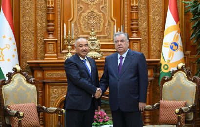 Мулоқоти Президенти Ҷумҳурии Тоҷикистон Эмомалӣ Раҳмон бо Нурланбек Шакиев