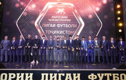 Лигаи футболи Тоҷикистон беҳтаринҳои мавсими 2025-ро қадрдонӣ намуд Лигаи футболи Тоҷикистон беҳтаринҳои мавсими 2025-ро қадрдонӣ намуд