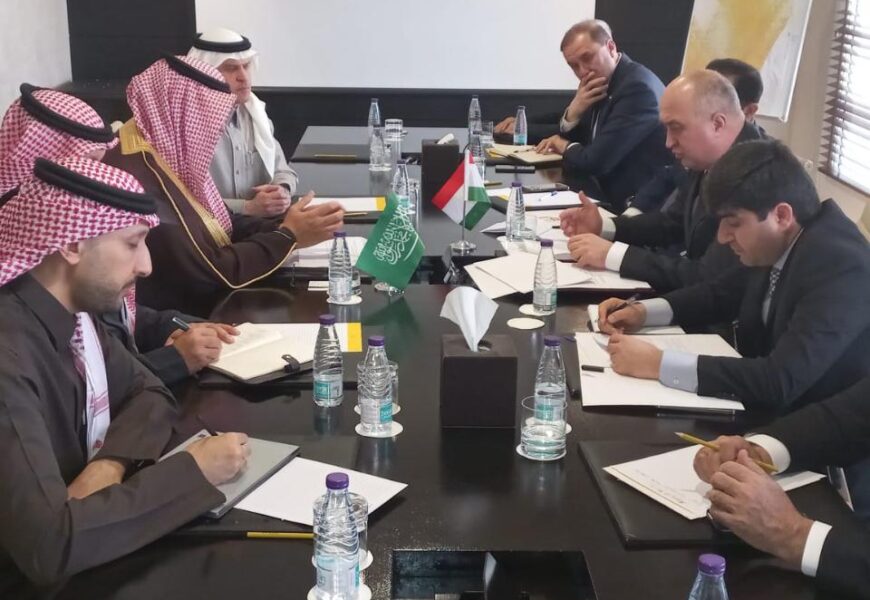 Мулоқоти Раиси Маҷлиси намояндагони Тоҷикистон бо Вазири сармоягузории Шоҳигарии Арабистони Саудӣ Мулоқоти Раиси Маҷлиси намояндагони Тоҷикистон бо Вазири сармоягузории Шоҳигарии Арабистони Саудӣ