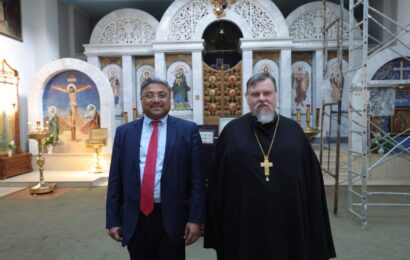 Делегация Индии посетила православный храм в Душанбе Делегация Индии посетила православный храм в Душанбе