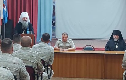 Архипастырский визит митрополита Феодосия в воинскую часть «Окно» в г. Нурек Архипастырский визит митрополита Феодосия в воинскую часть «Окно» в г. Нурек